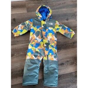 North Face Baby Snowsuit Bunting  6-12 Months Multi Color Freedom Insulated #